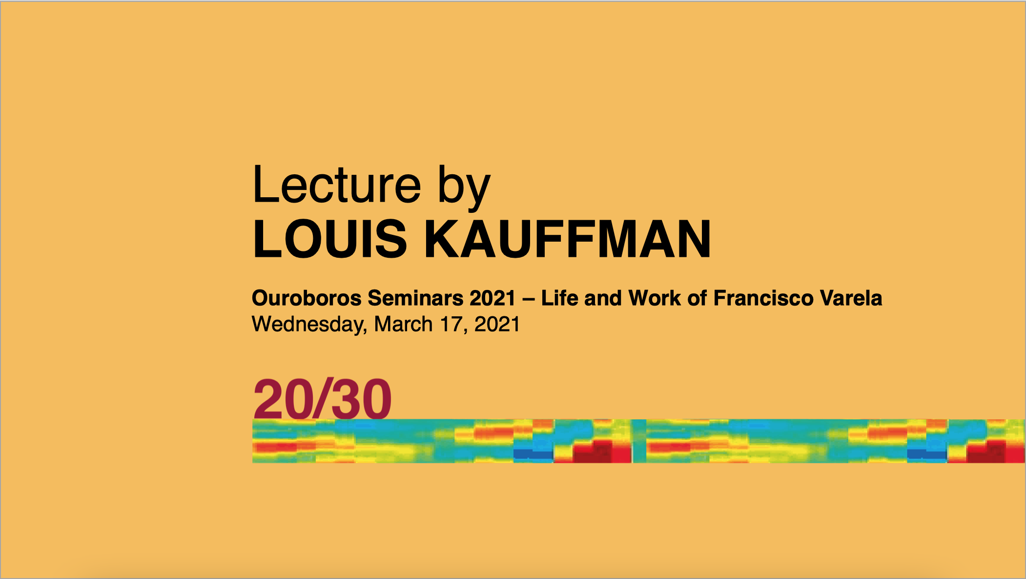 Lecture by Louis Kauffman